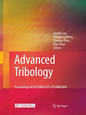 cover image of Advanced Tribology